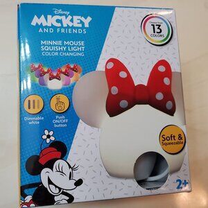 Minnie Mouse squishy color changing light - Brand New